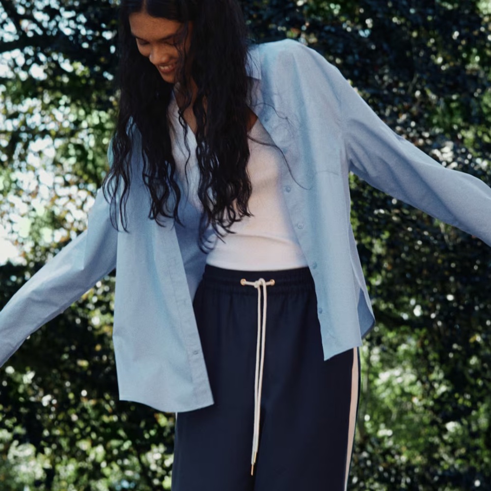 H&M 100% Cotton Oversized Button Down Shirt